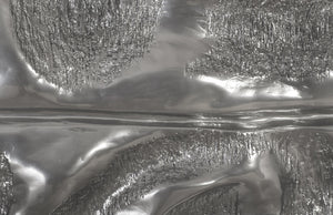 Liquid Silver Petiole Leaf Colossal Wall Sculpture II