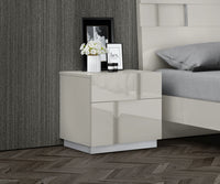 Kallie Grey Lacquer Nightstand