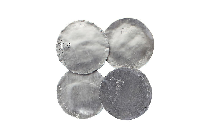 Maddox Silver Circle Wall Discs (Set of Four)