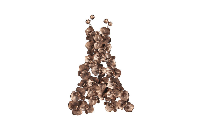 Copper Orchid Bundle Wall Sculpture