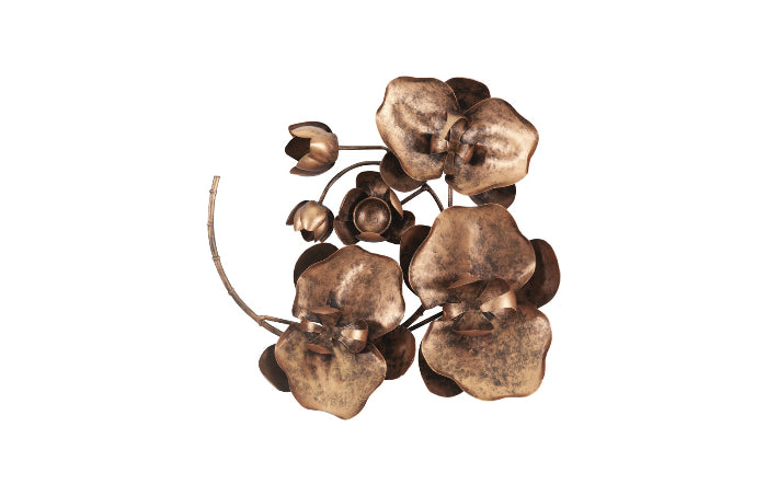 Copper Orchid Wall Sculpture
