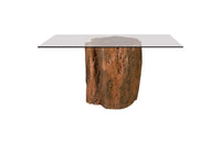 Mais Mai Theng Dining Table with Square Glass Top I