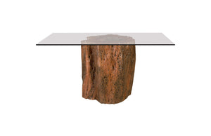 Mais Mai Theng Dining Table with Square Glass Top I