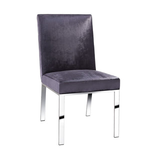 Bayfield Charcoal Grey Velvet Dining Chair